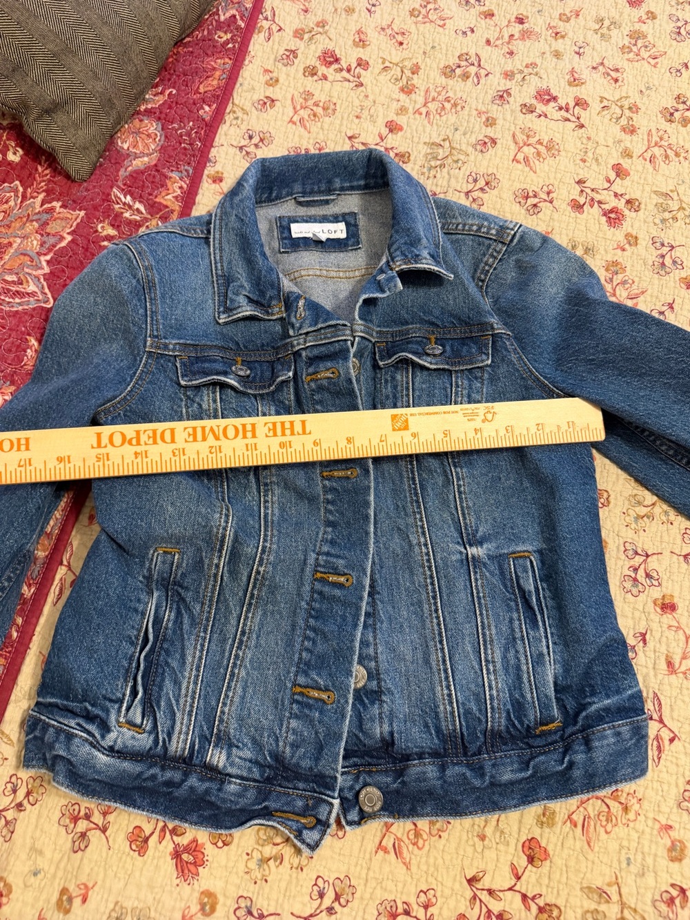LOFT Women's Blue Denim Jean Jacket
